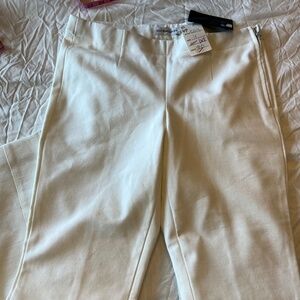 KaufmanFranco Boutique Womens White Slacks New NWT